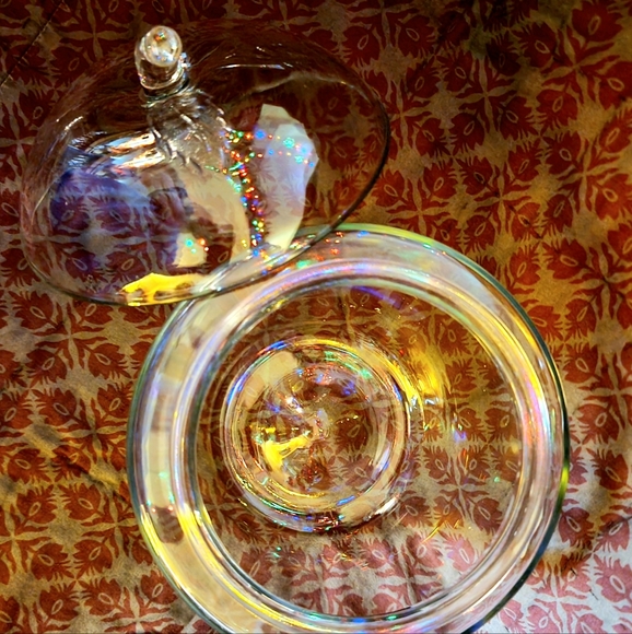 🍎 Clear Glass Apple Shaped 2pc Jar 🍎 EUC 🍎 - Picture 4 of 6